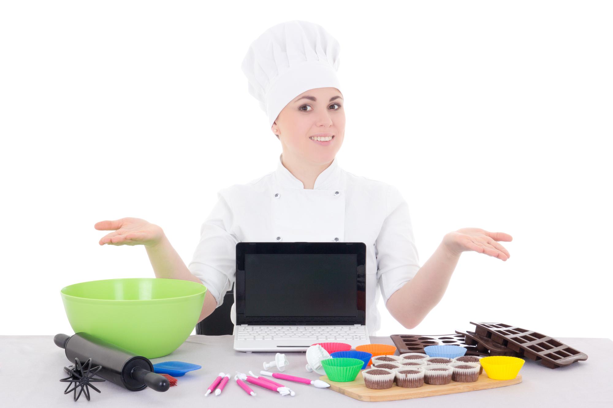 Instructor speaking to small cooking class